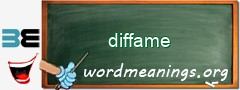 WordMeaning blackboard for diffame